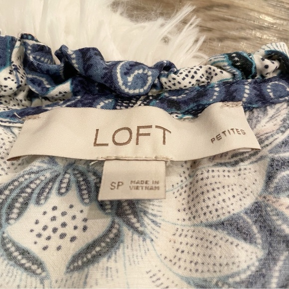 LOFT Dress Petite Small Floral Viscose Natural Fibers Summer - Picture 2 of 7